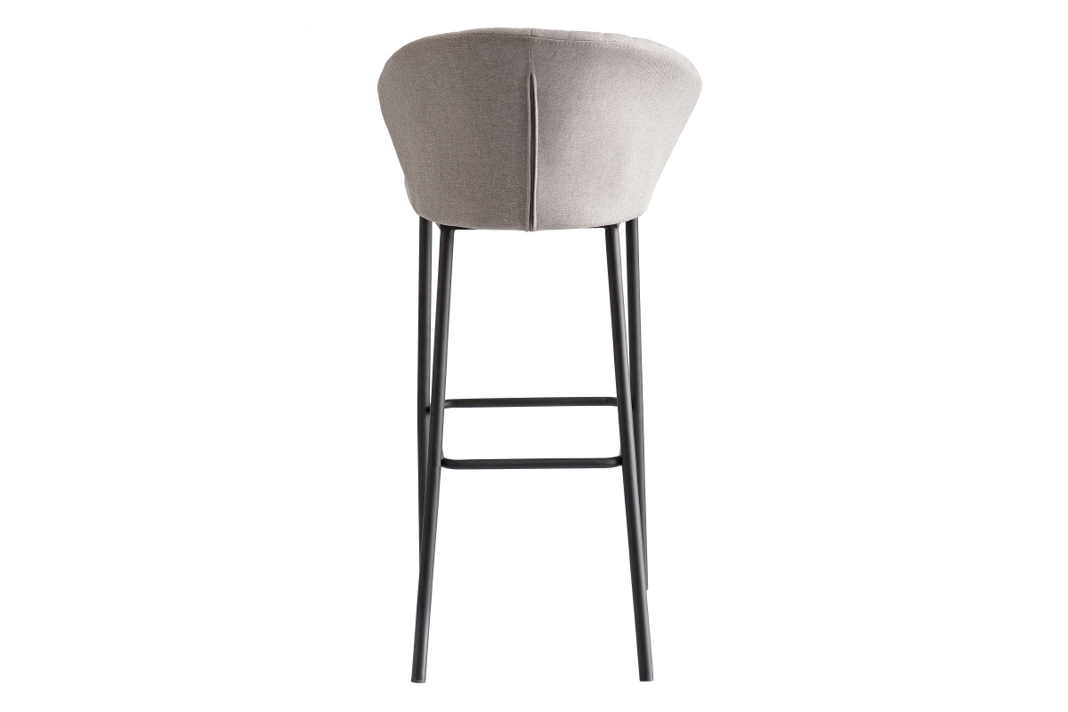 Taburete de bar moderno tejido gris 75cm DALLY