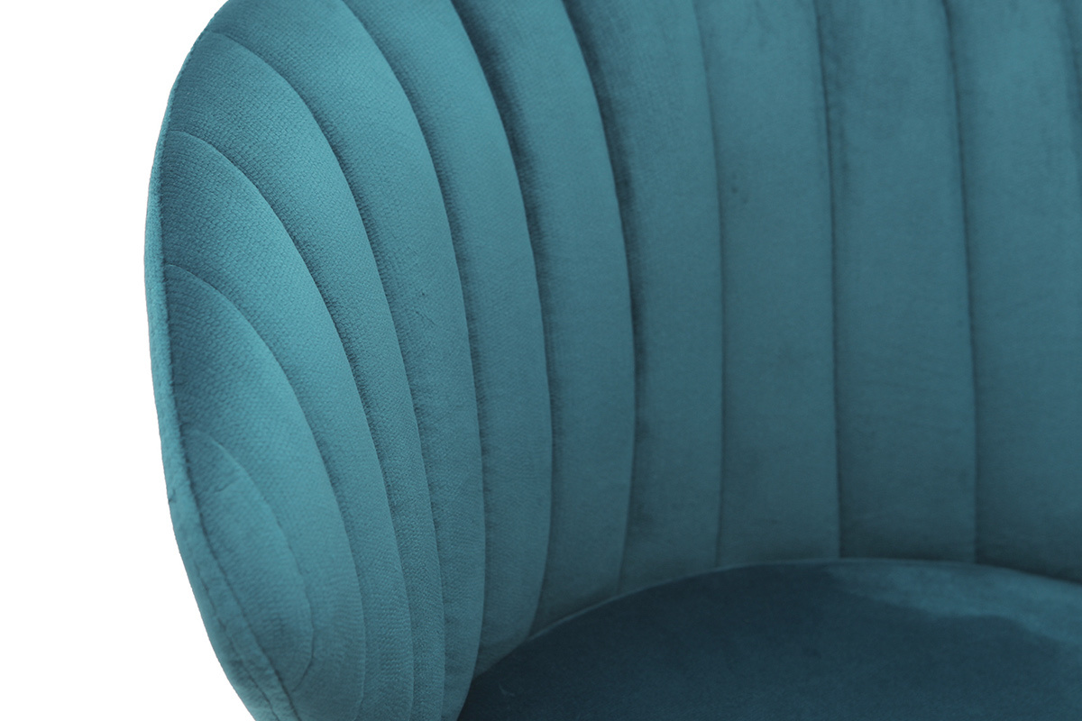 Taburete de bar moderno terciopelo azul 68 cm DALLY