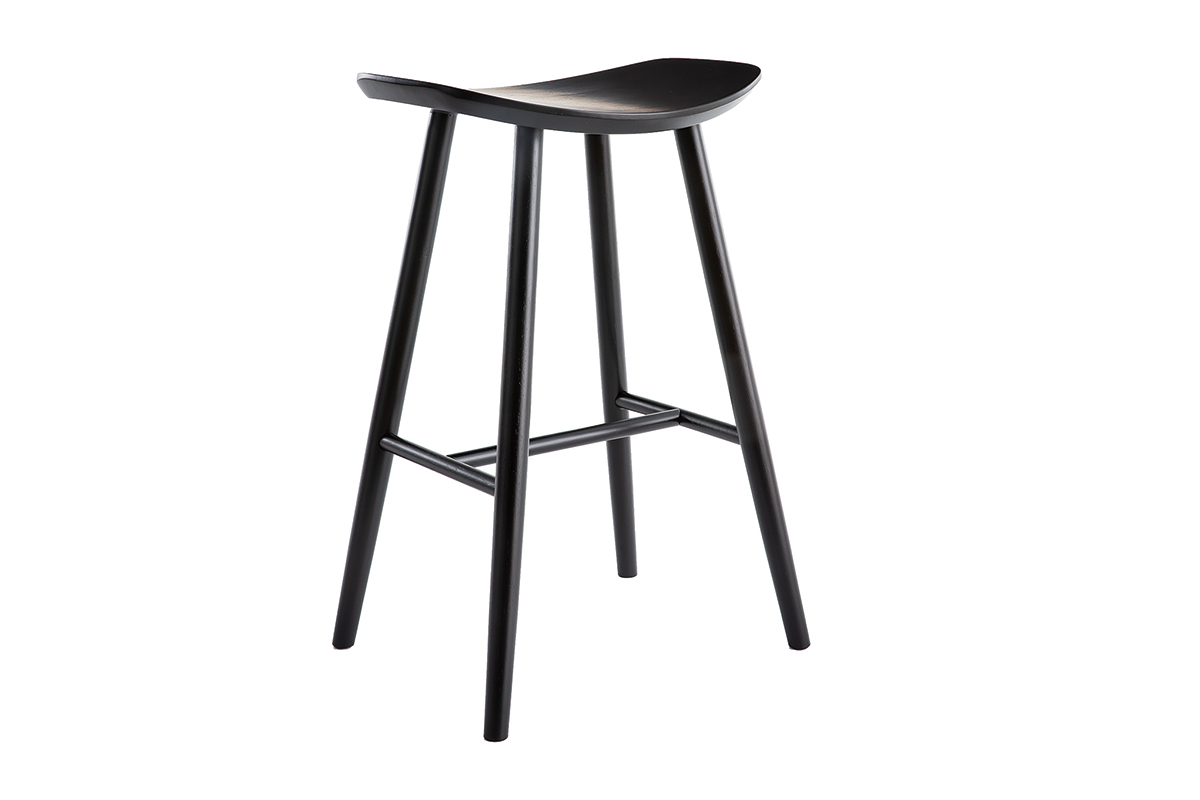Taburete de bar negro de dise�o 72 cm DEMORY