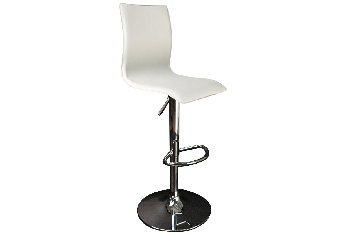Taburete de bar surf alto color blanco (lote de 2)