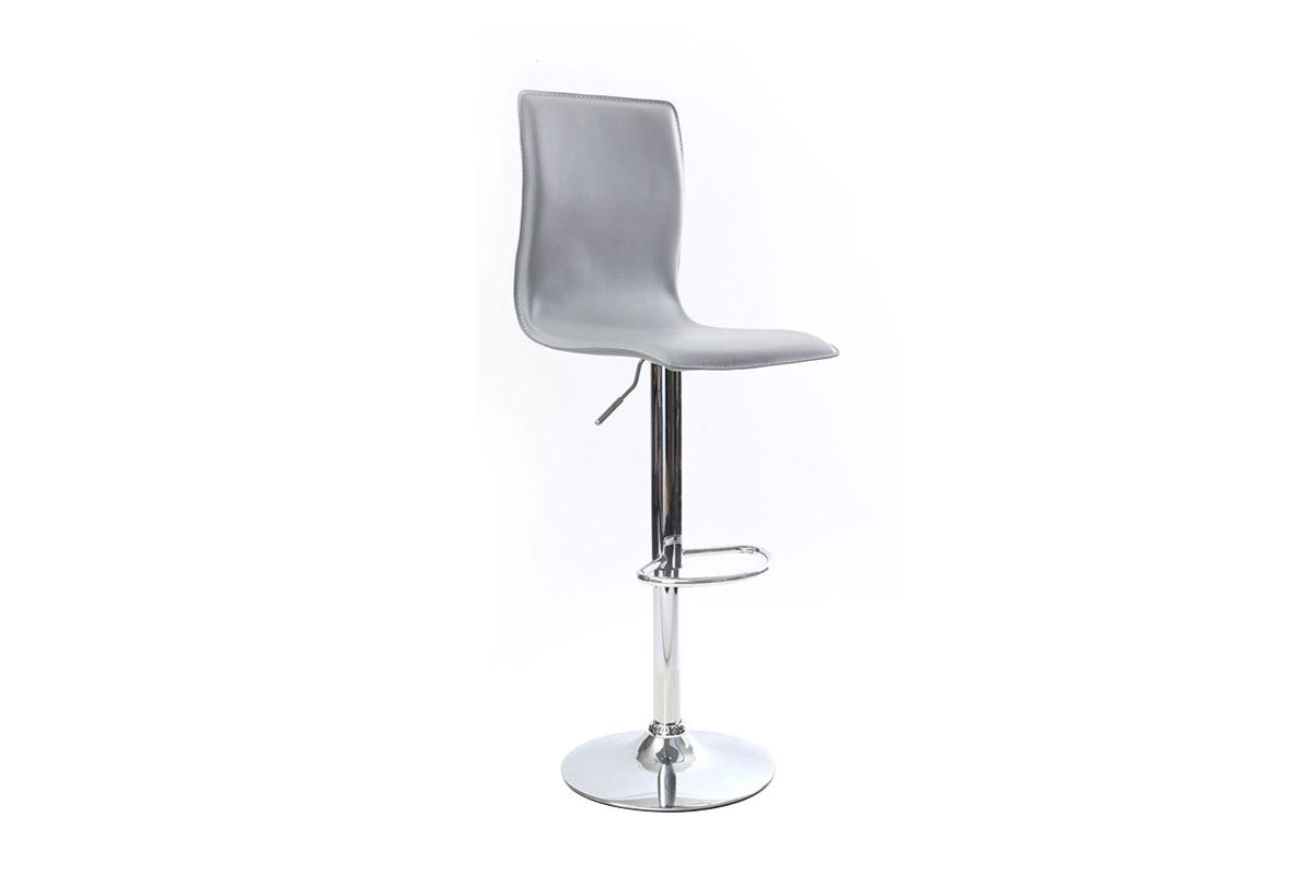 Taburete de bar surf alto color gris moderno (lote de 2)