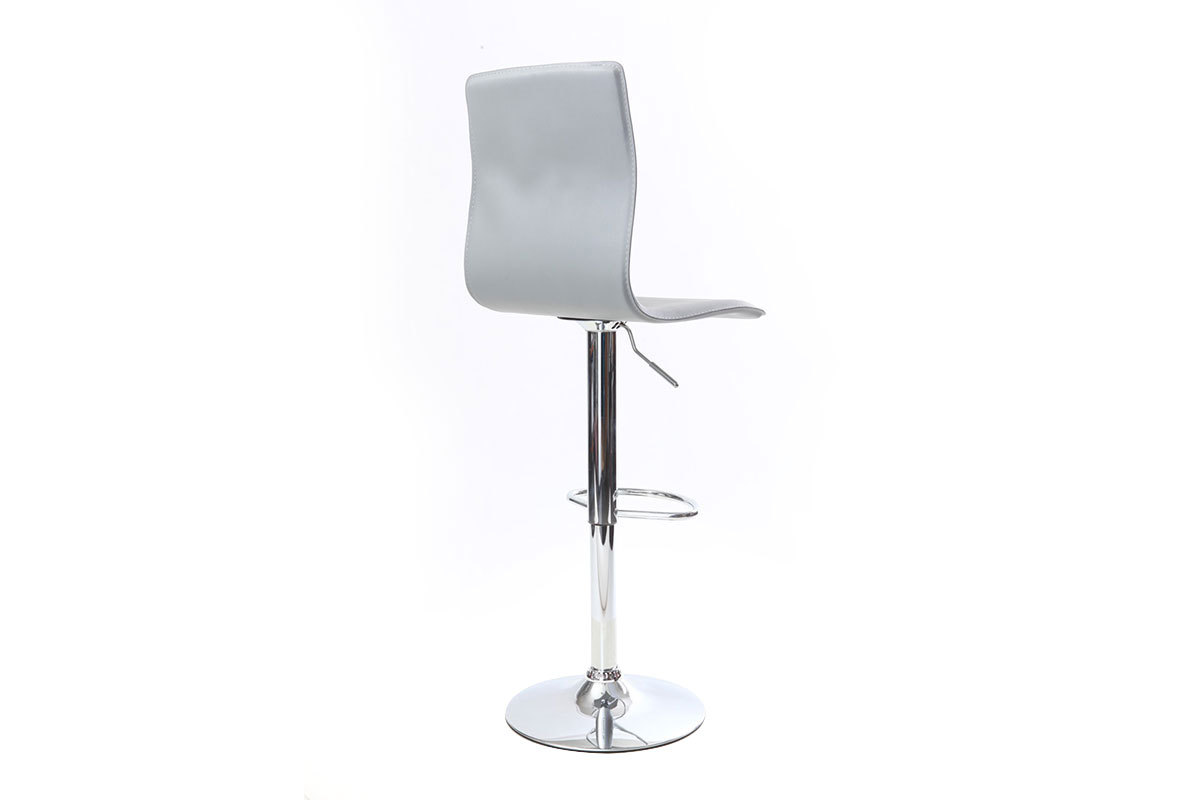 Taburete de bar surf alto color gris moderno (lote de 2)