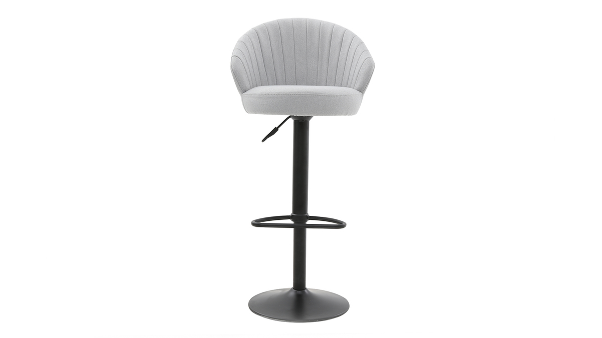 Taburete de bar tejido gris IZAAC