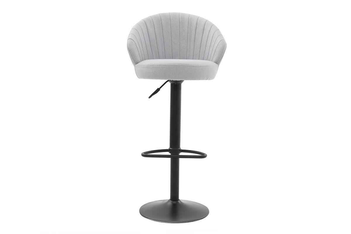 Taburete de bar tejido gris IZAAC