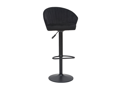 Taburete de bar terciopelo negro IZAAC - Taburete de bar terciopelo negro IZAAC