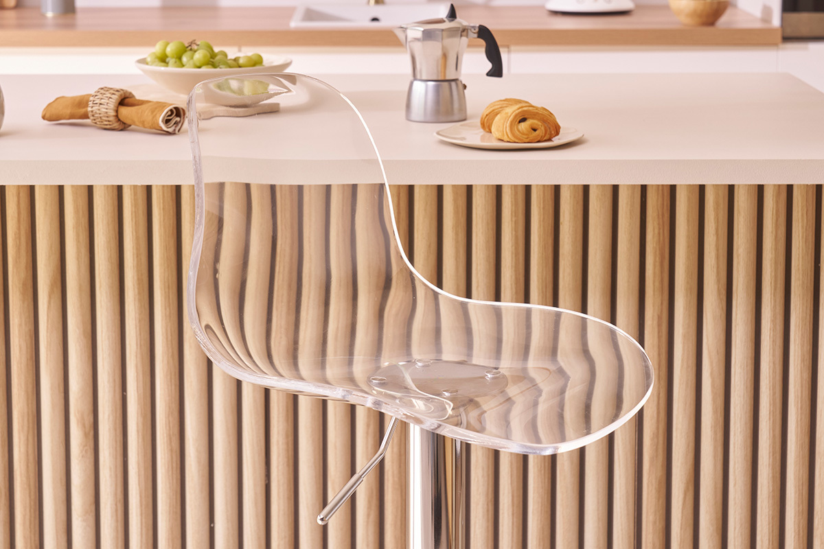 Taburete de bar transparente GALILEO