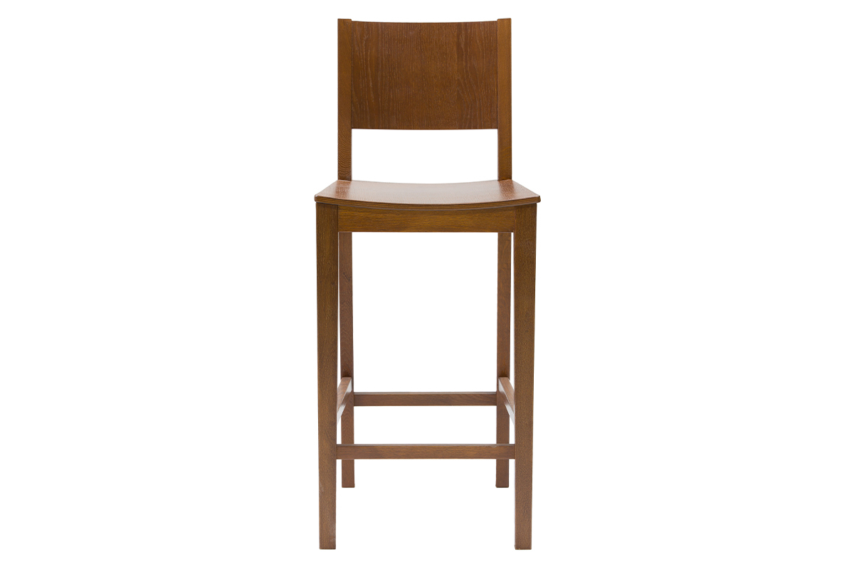 Taburete de cocina de madera oscura nogal 65 cm MELVIL