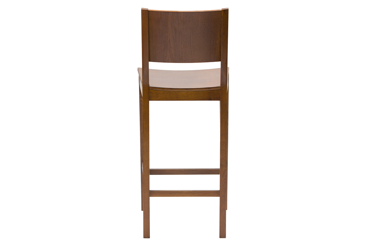 Taburete de cocina de madera oscura nogal 65 cm MELVIL
