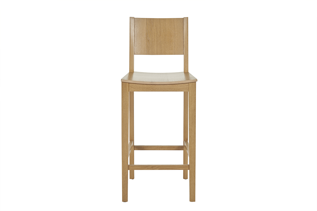 Taburete de cocina de roble nrdico 65 cm MELVIL