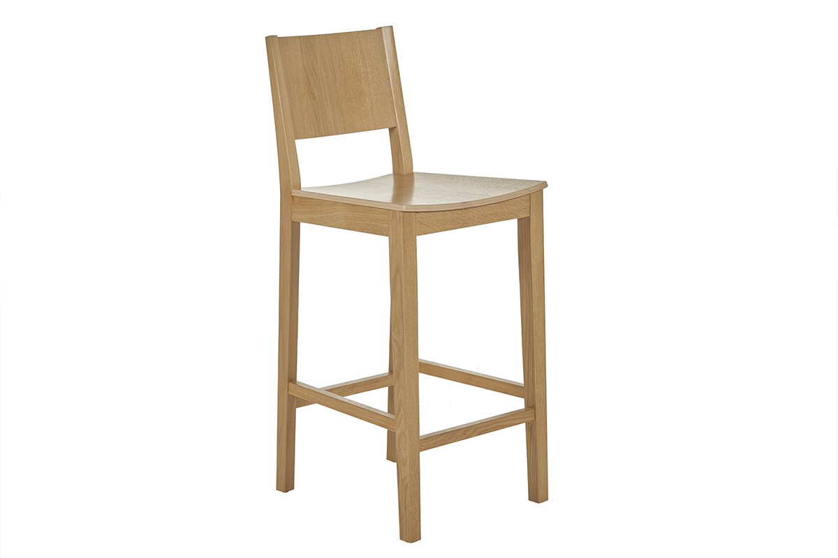 Taburete de cocina de roble nrdico 65 cm MELVIL