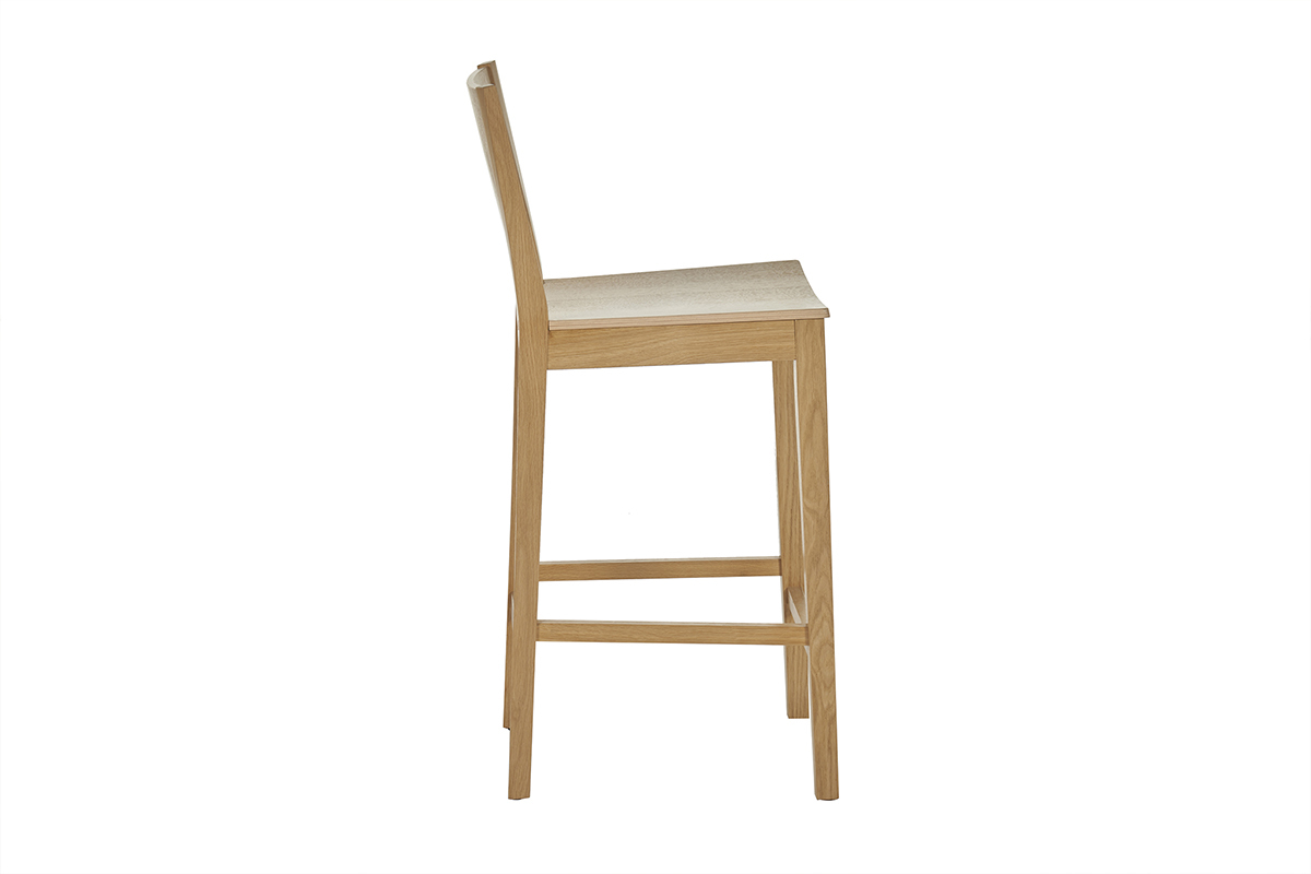 Taburete de cocina de roble nrdico 65 cm MELVIL