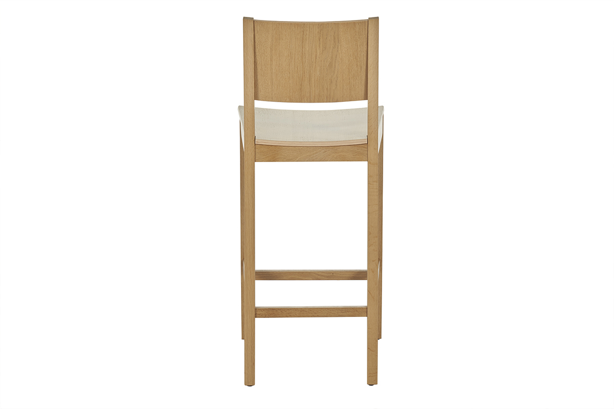 Taburete de cocina de roble nrdico 65 cm MELVIL