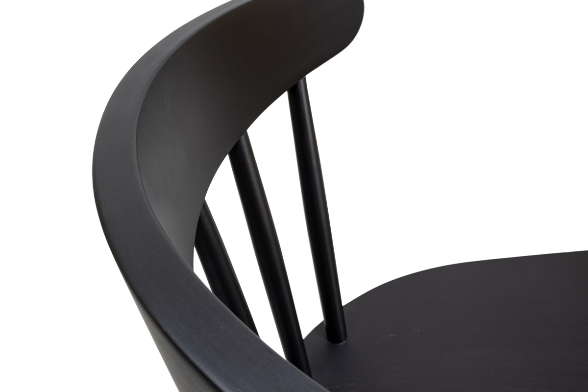 Taburete de cocina vintage con varillas negras mate 65cm de altura DARIA