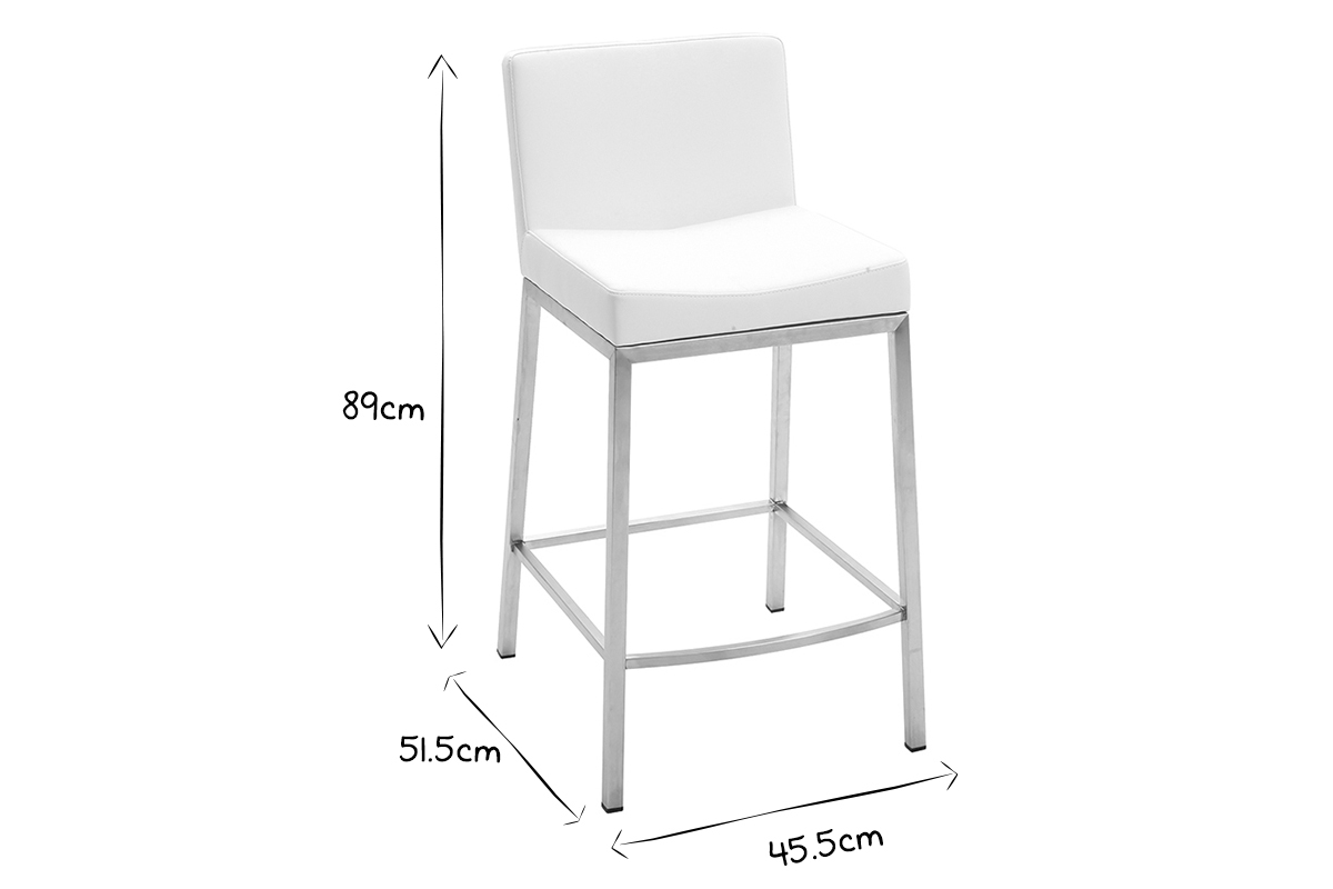 Taburete diseo 66cm gris lote de 2 EPSILON