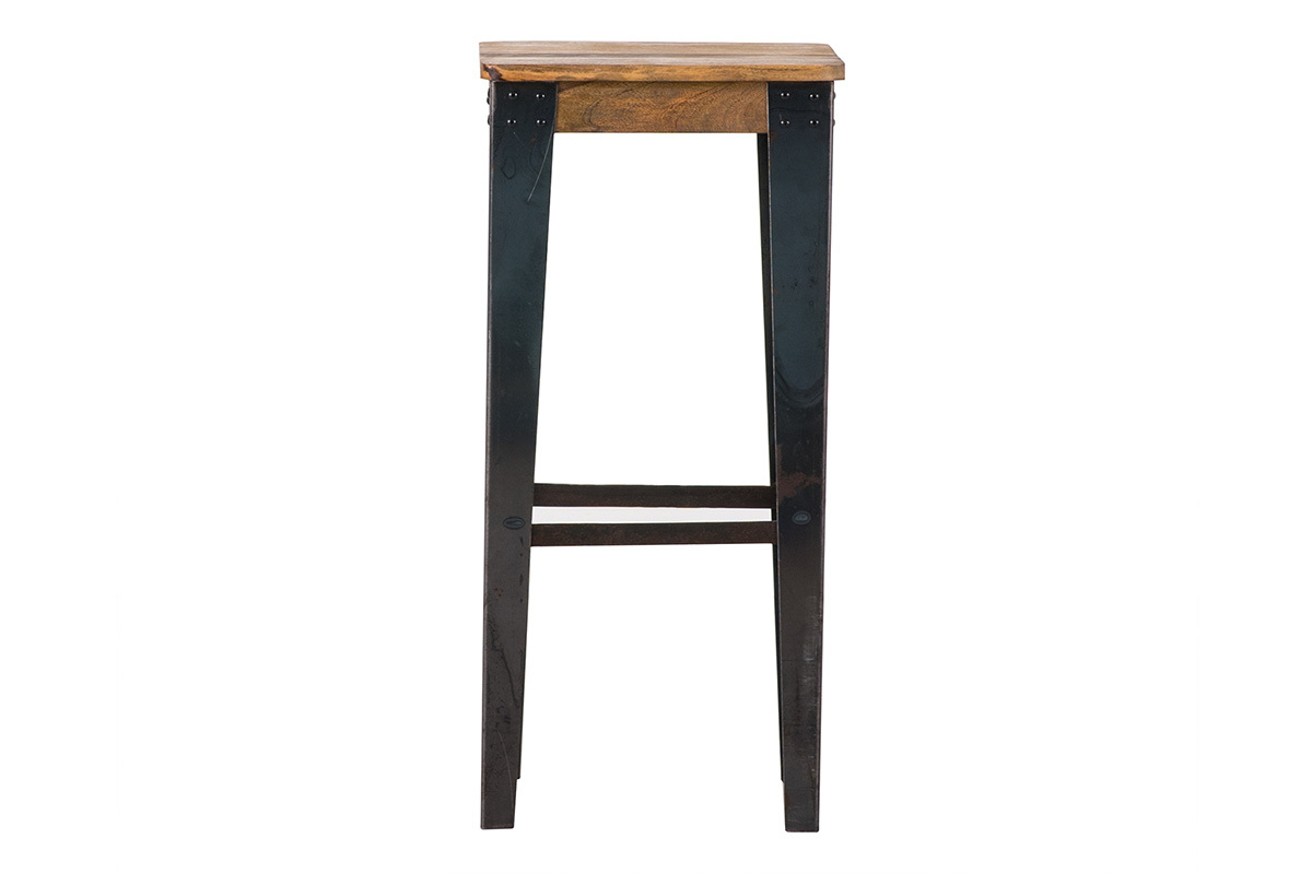 Taburete industrial acero y madera 75cm MADISON