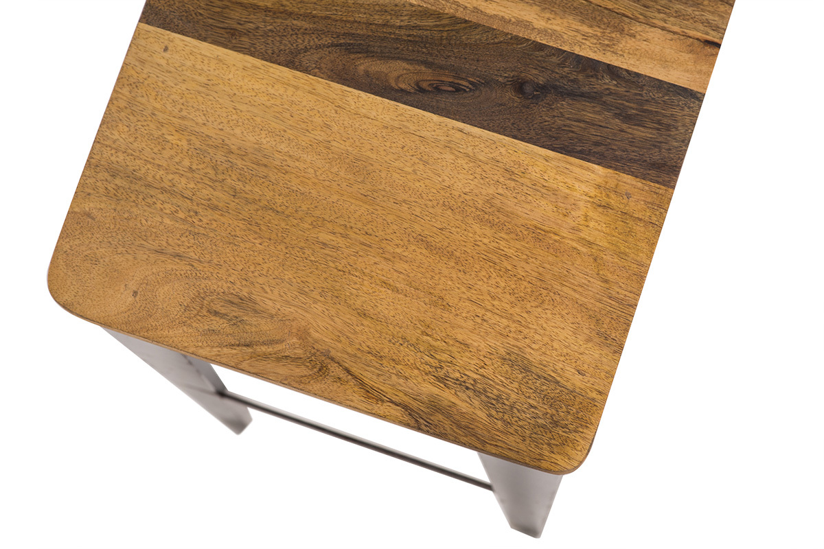 Taburete industrial acero y madera 75cm MADISON
