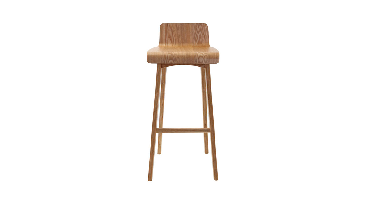 Taburete / silla de bar diseño madera natural escandinavo BALTIK