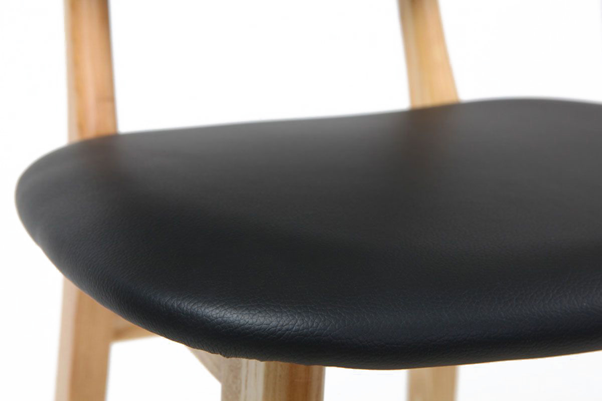 Taburete / silla de bar diseo negro y madera natural 65 cm NORDECO