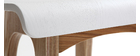Taburete / Silla de bar escandinavo 65cm blanco patas madera BALTIK
