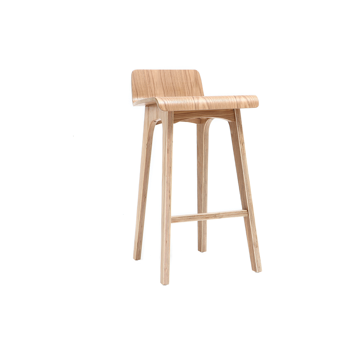 Taburete / Silla de bar escandinavo 65cm fresno BALTIK