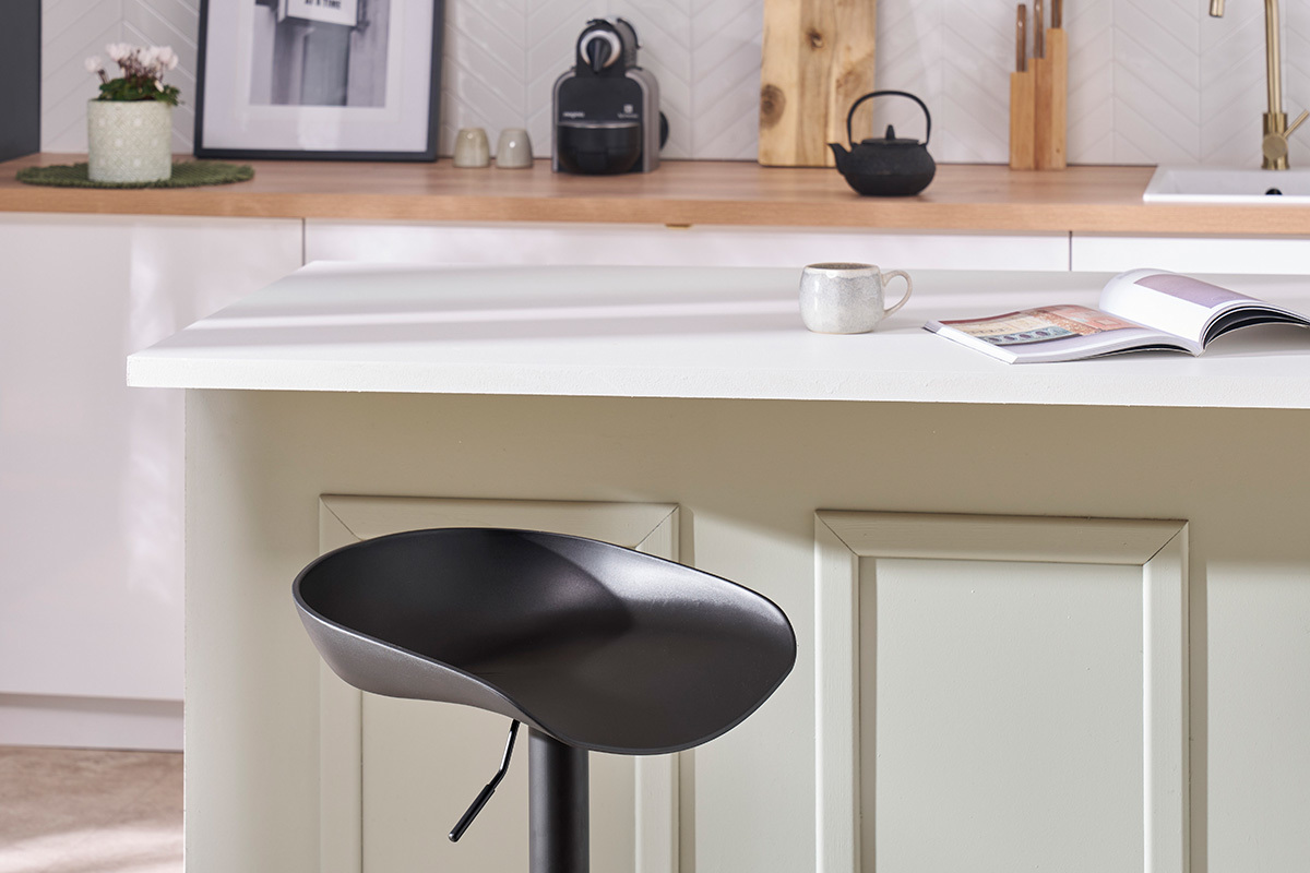 Taburetes de bar ajustables de dise�o negros H65 cm (lote de 2) PEBBLE