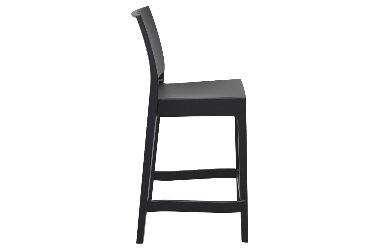Taburetes de bar apilables color negro 65 cm (lote de 4) CALAO