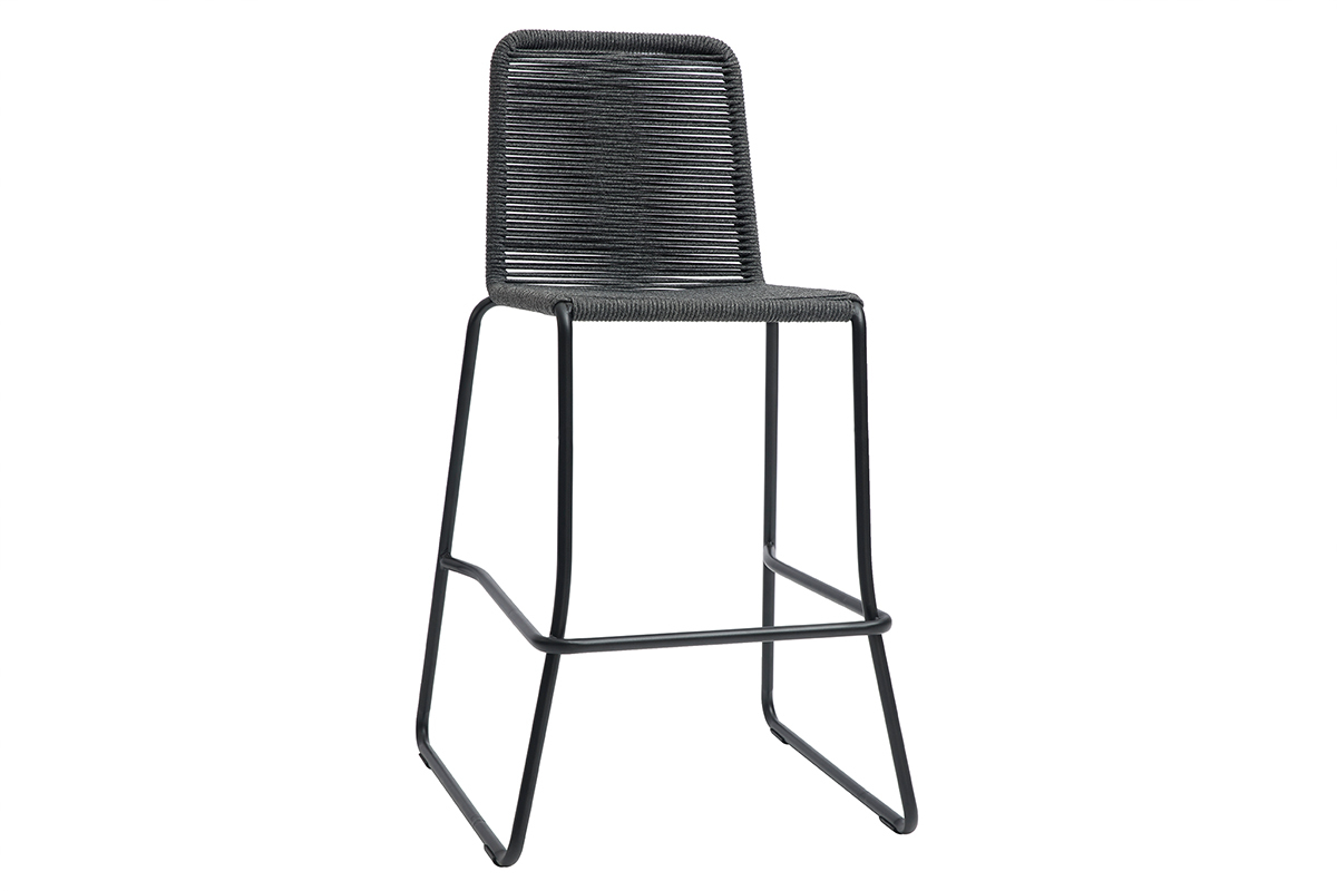 Taburetes de bar de exterior gris 72 cm (lote de 2) YORGO