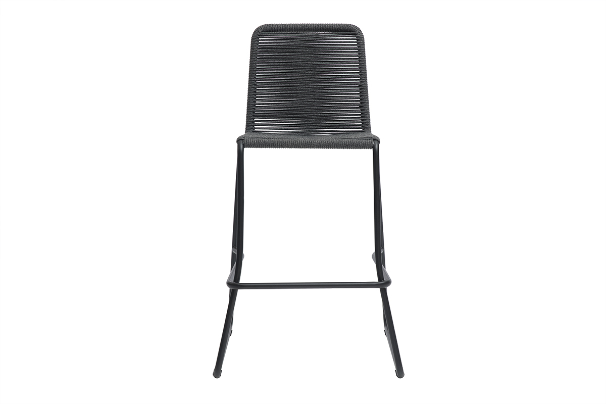 Taburetes de bar de exterior gris 72 cm (lote de 2) YORGO