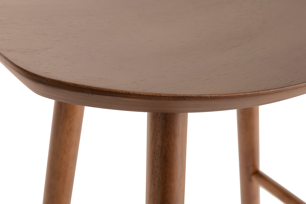 Taburetes de bar de nogal H65 cm (lote de 2) DEMORY