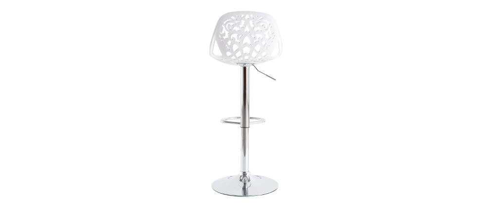 Taburetes de bar dise�o barroco blanco - lote de 2 BAROCCA