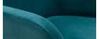 Taburetes de bar en tejido efecto terciopelo azul petróleo A65 cm (lote de 2) AMIKA