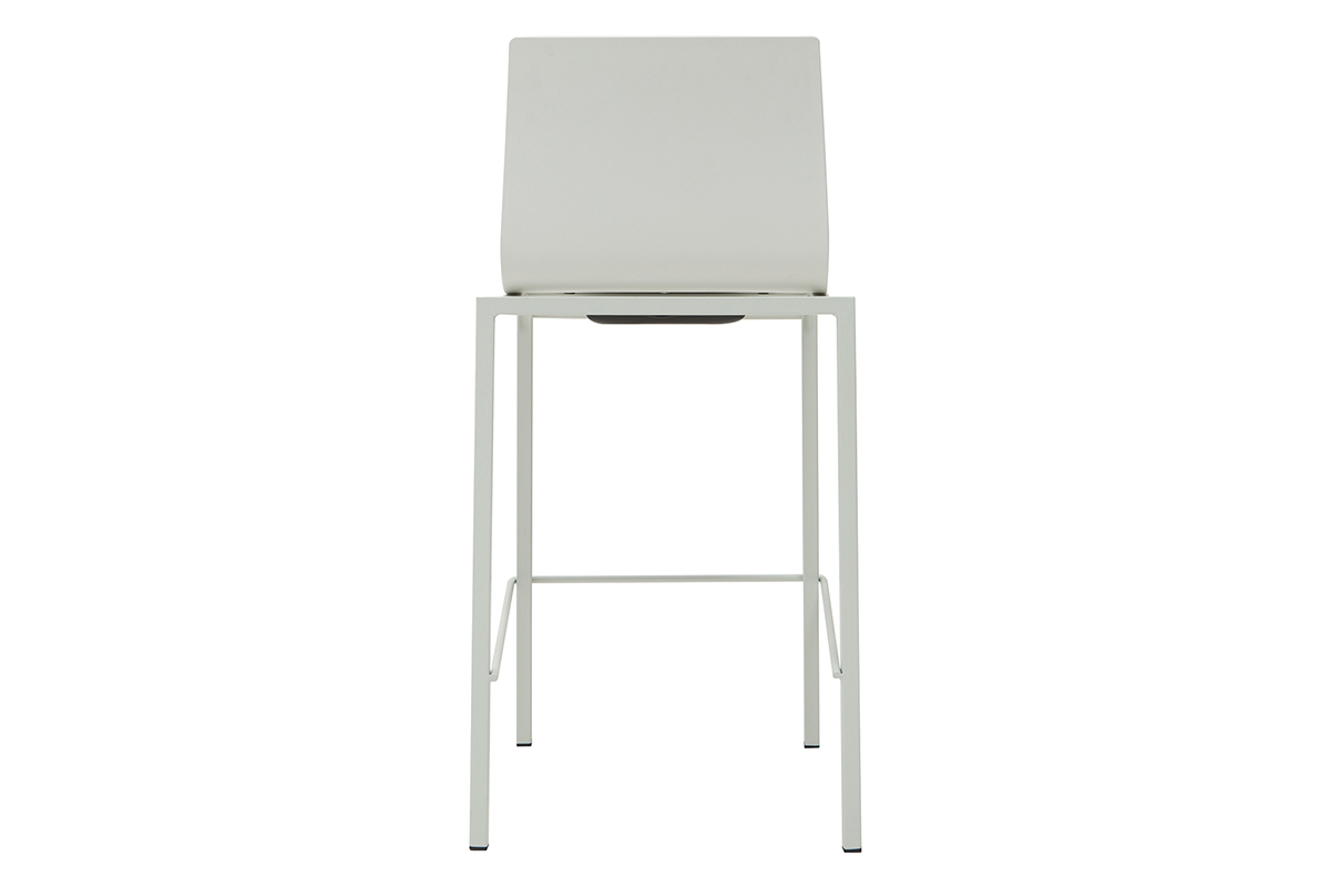Taburetes de bar modenros apilables blancos A65 cm (lote de 2) KUPA