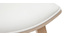 Taburetes de bar modernos blanco y madera clar A69 cm (lote de 2) VASCO