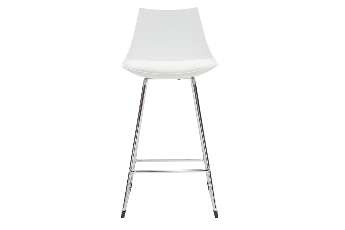 Taburetes de bar modernos blancos 65 cm (lote de 2) JUNE