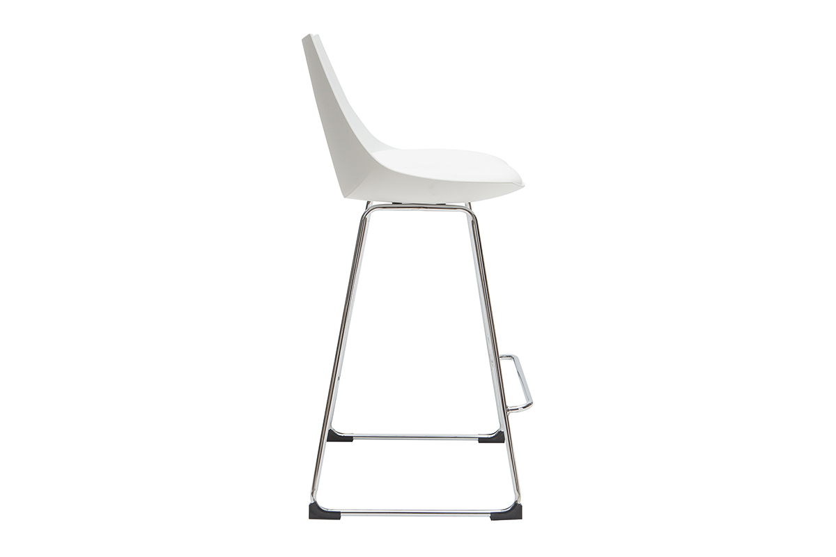 Taburetes de bar modernos blancos 65 cm (lote de 2) JUNE