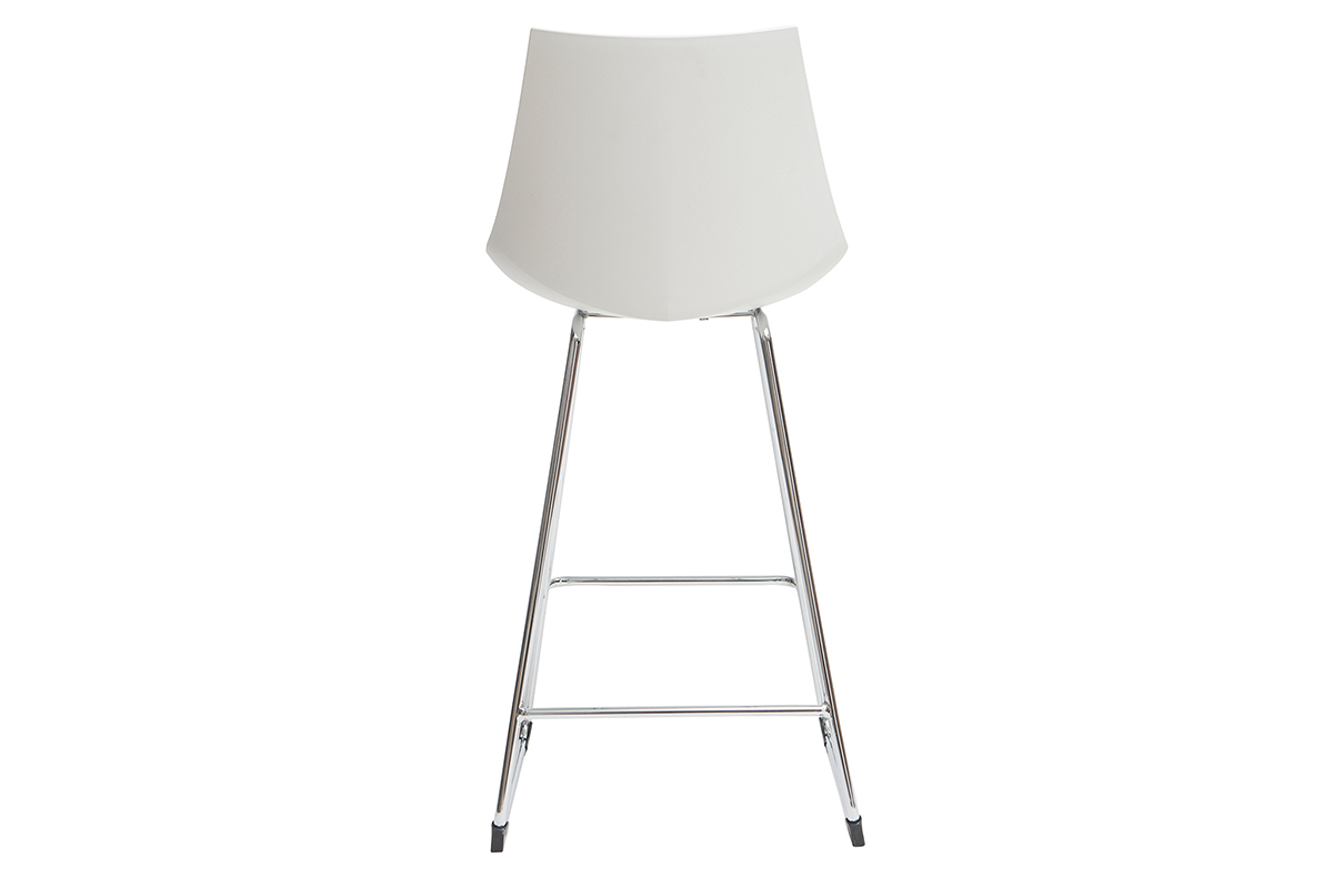 Taburetes de bar modernos blancos 65 cm (lote de 2) JUNE