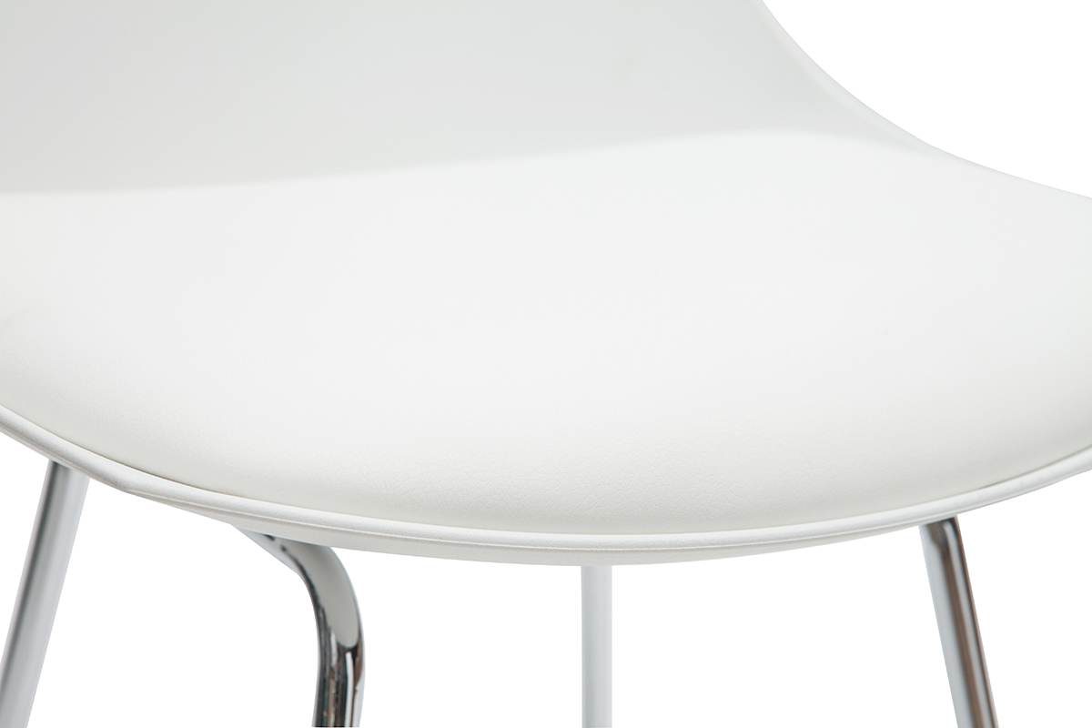 Taburetes de bar modernos blancos 65 cm (lote de 2) JUNE