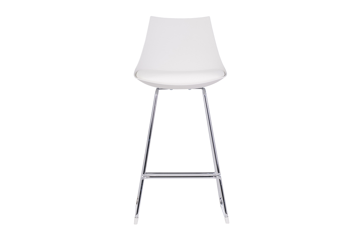 Taburetes de bar modernos blancos 65 cm (lote de 2) JUNE