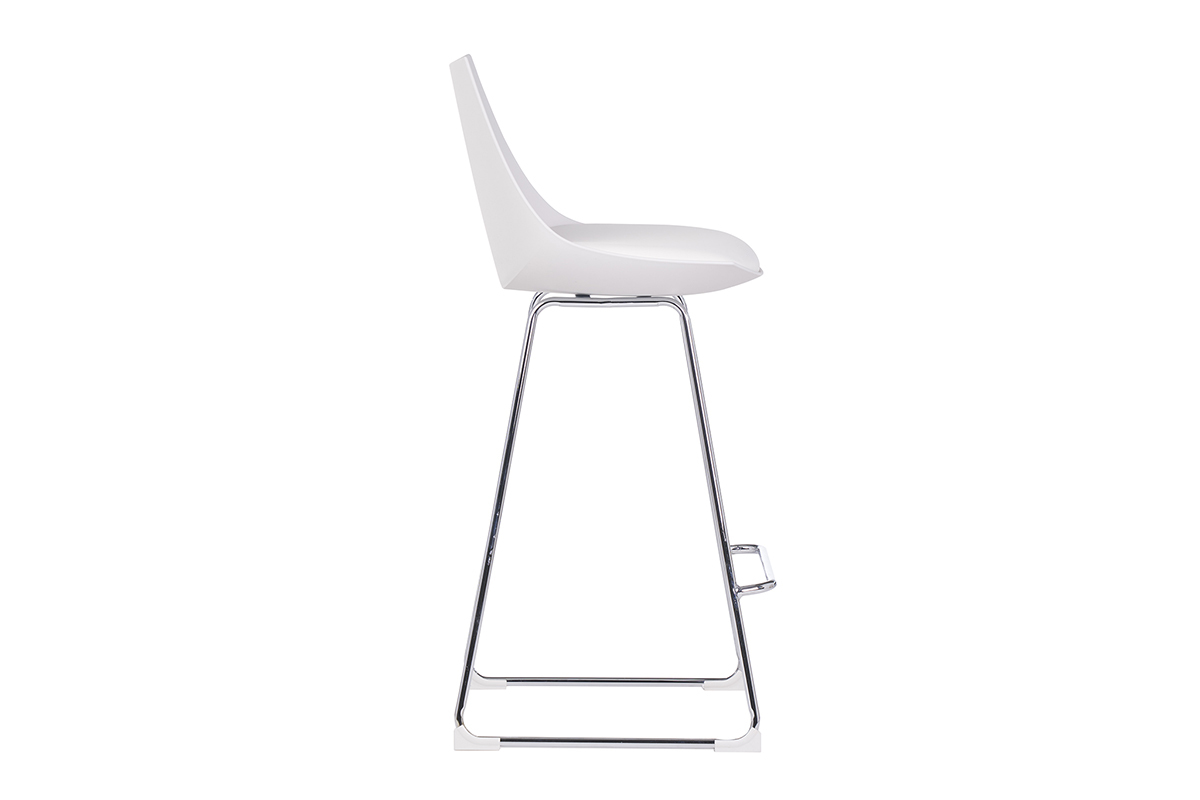 Taburetes de bar modernos blancos 65 cm (lote de 2) JUNE