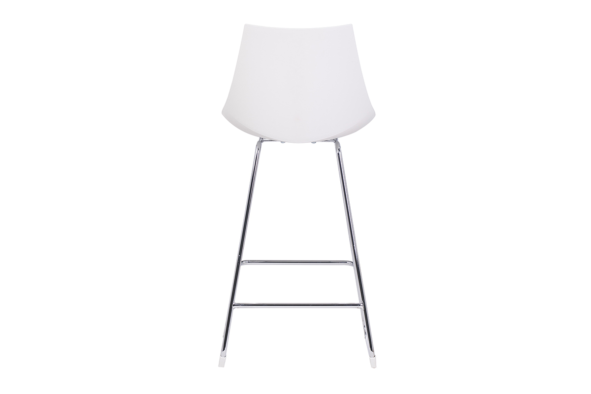 Taburetes de bar modernos blancos 65 cm (lote de 2) JUNE