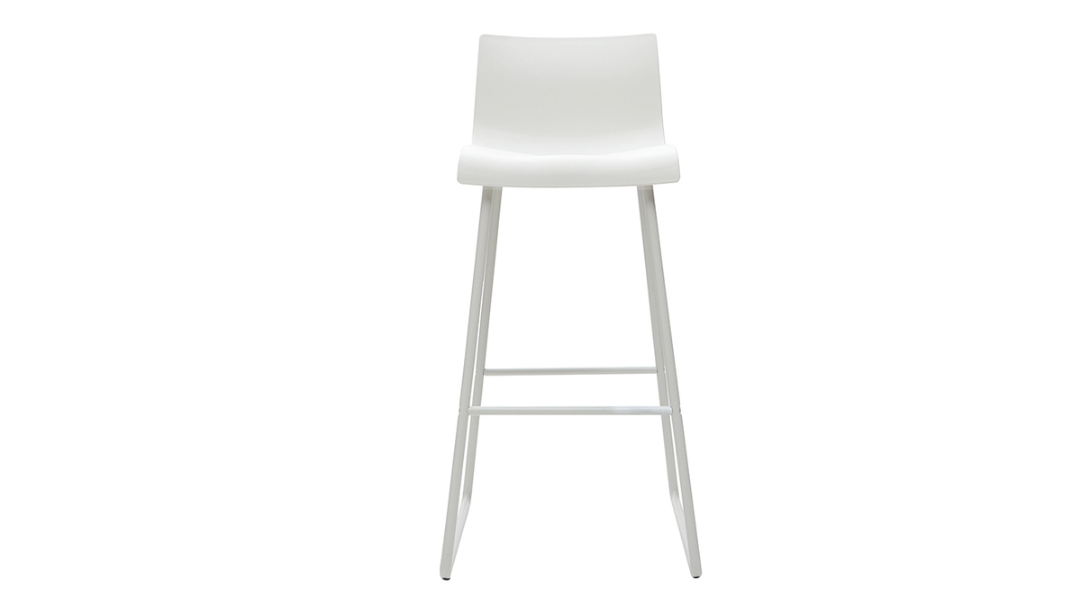 Taburetes de bar modernos blancos 76 cm (lote de 2) ONA