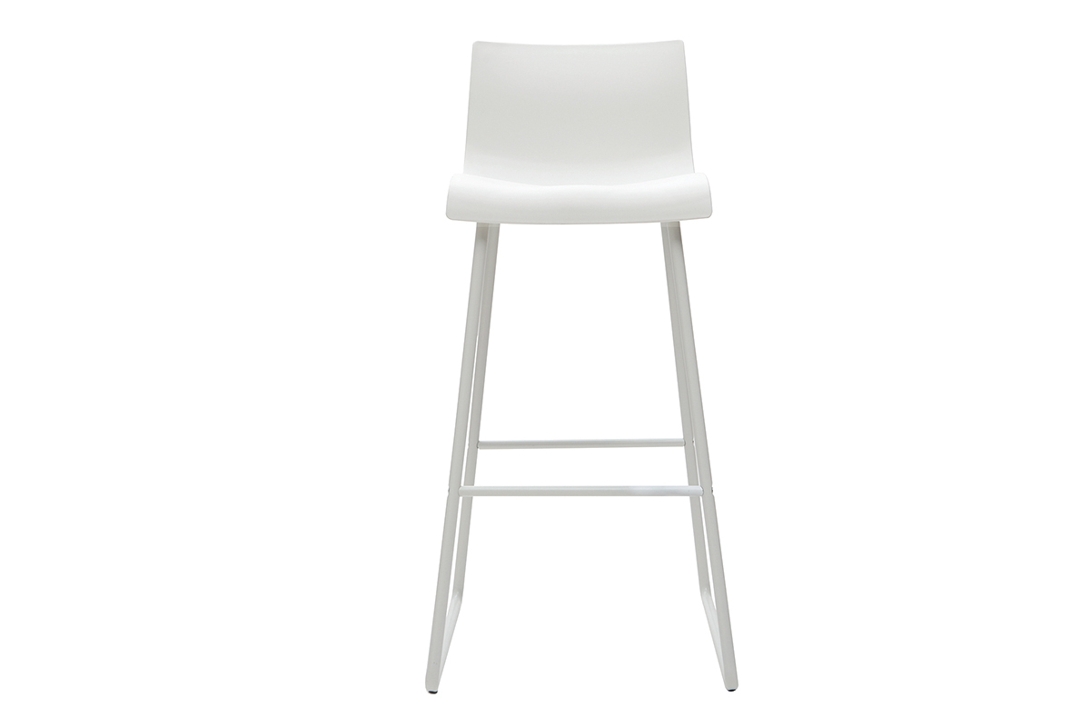 Taburetes de bar modernos blancos 76 cm (lote de 2) ONA