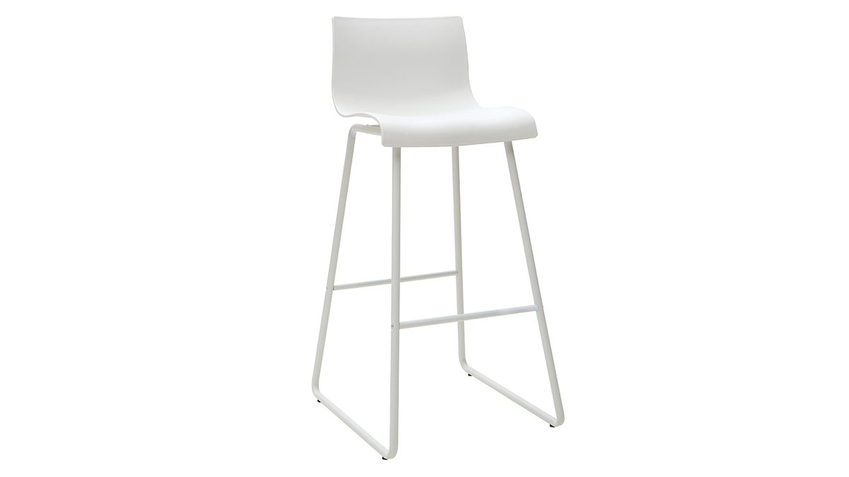 Taburetes de bar modernos blancos 76 cm (lote de 2) ONA