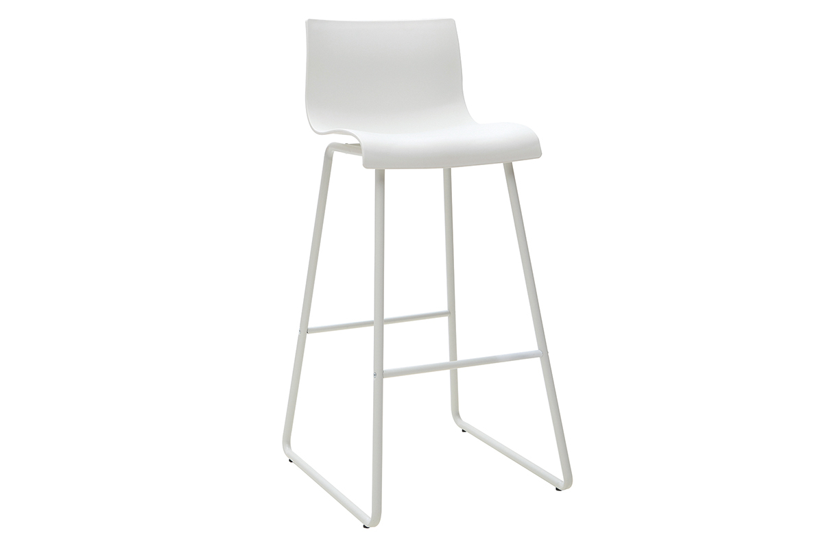 Taburetes de bar modernos blancos 76 cm (lote de 2) ONA