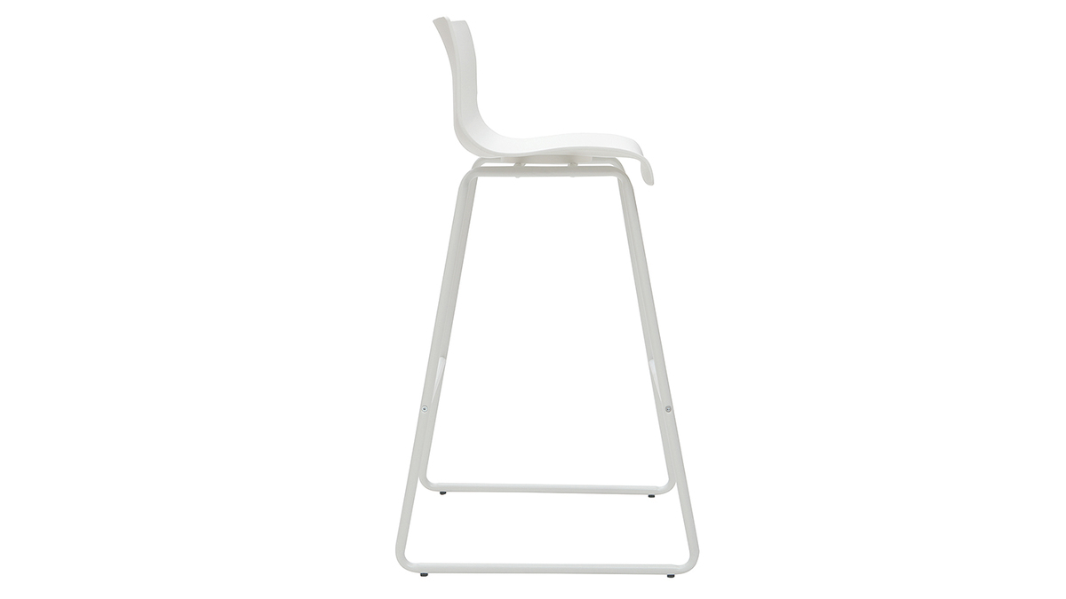 Taburetes de bar modernos blancos 76 cm (lote de 2) ONA