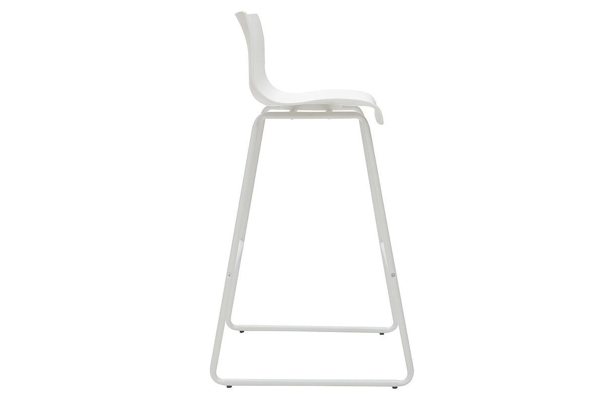Taburetes de bar modernos blancos 76 cm (lote de 2) ONA