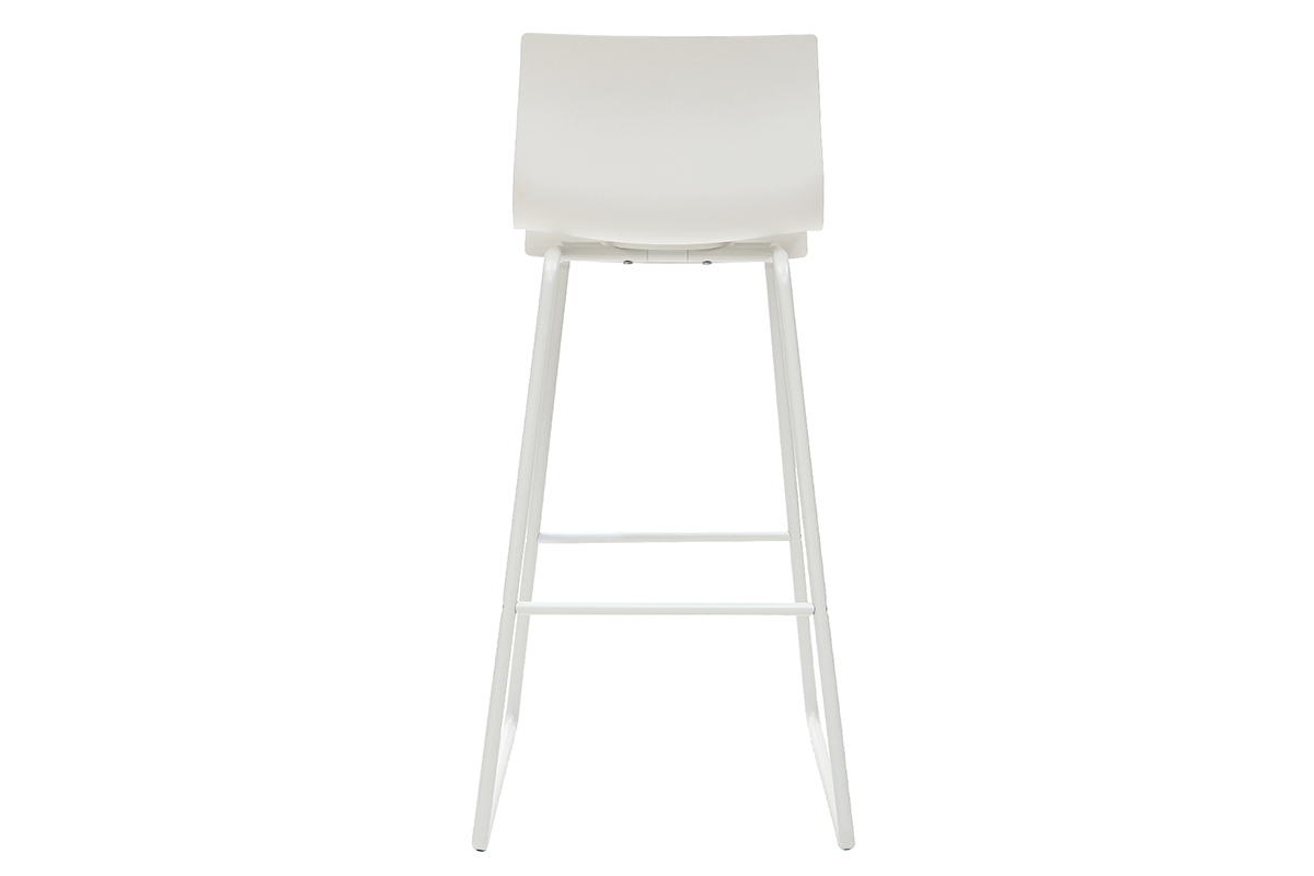 Taburetes de bar modernos blancos 76 cm (lote de 2) ONA