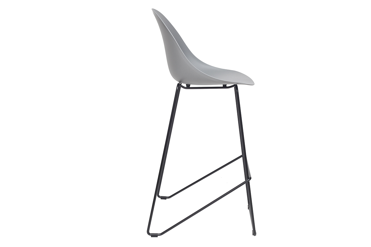 Taburetes de bar modernos gris 77 cm (lote de 2) CONCHA