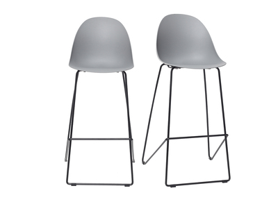 Taburetes de bar modernos gris 77 cm (lote de 2) CONCHA