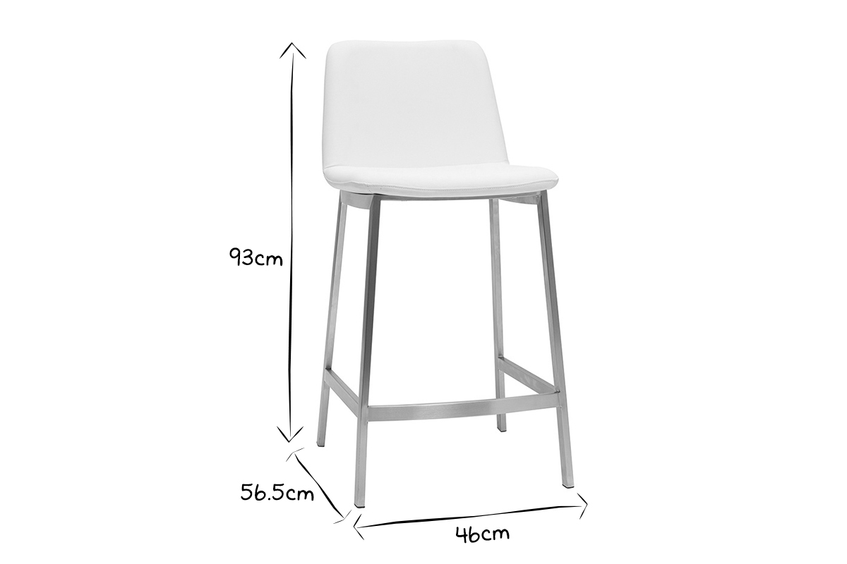 Taburetes de bar modernos negros 66 cm (lote de 2) ARSENE